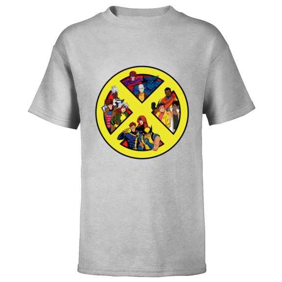 Marvel Studios X-Men ’97 Animated Series Team X-Logo Symbol - Short Sleeve T-Shirt for Kids - Customized-Athletic Heather