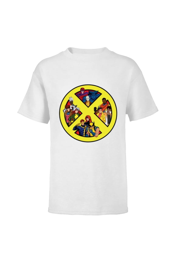 Studios X-Men ’97 Animated Series Team X-Logo Symbol - Short Sleeve T-Shirt for Kids - Customized-White