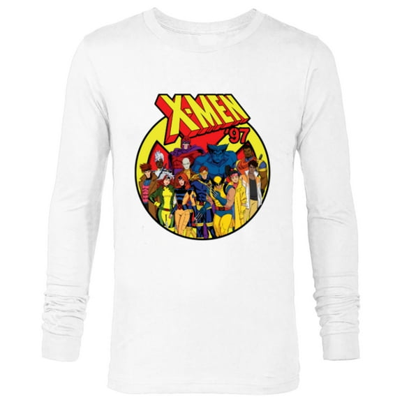 Marvel Studios X-Men ’97 Animated Series Team and Title Logo - Long Sleeve T-Shirt for Men - Customized-White
