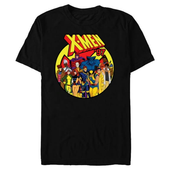 Marvel Studios X-Men ’97 Animated Series Team and Title Logo - Short Sleeve Blended T-Shirt for Adults - Customized-Black