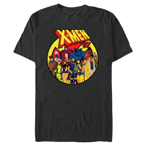 Marvel Studios X-Men ’97 Animated Series Team and Title Logo - Short Sleeve Blended T-Shirt for Adults - Customized-Dark Heather