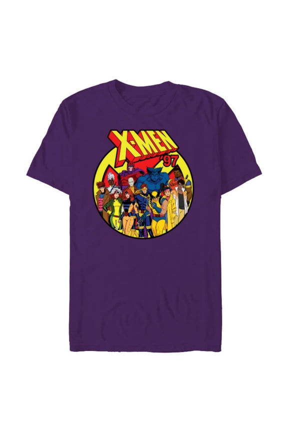 Studios X-Men ’97 Animated Series Team and Title Logo - Short Sleeve Blended T-Shirt for Adults - Customized-Purple