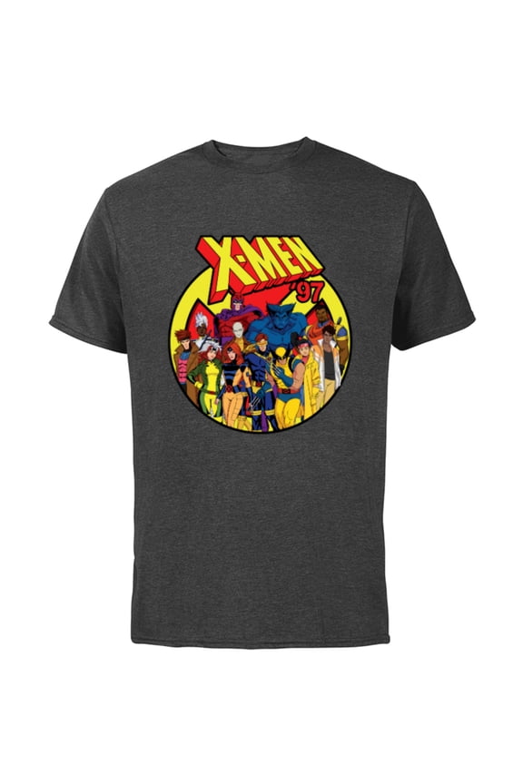 Studios X-Men ’97 Animated Series Team and Title Logo - Short Sleeve Cotton T-Shirt for Adults - Customized-Charcoal