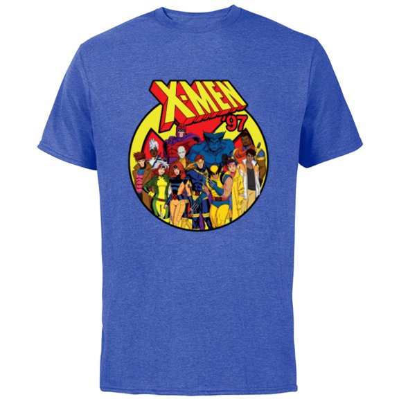 Marvel Studios X-Men ’97 Animated Series Team and Title Logo - Short Sleeve Cotton T-Shirt for Adults - Customized-Royal Heather