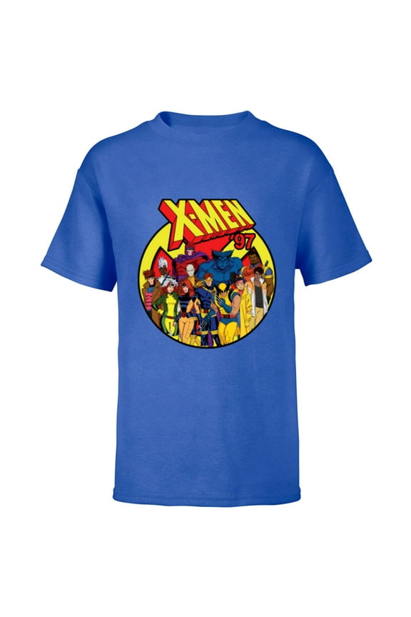 Studios X-Men ’97 Animated Series Team and Title Logo - Short Sleeve T-Shirt for Kids - Customized-Royal