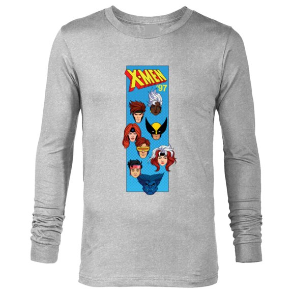 Marvel Studios X-Men ’97 Animated Series Vertical Box Team- Long Sleeve T-Shirt for Men - Customized-Athletic Heather