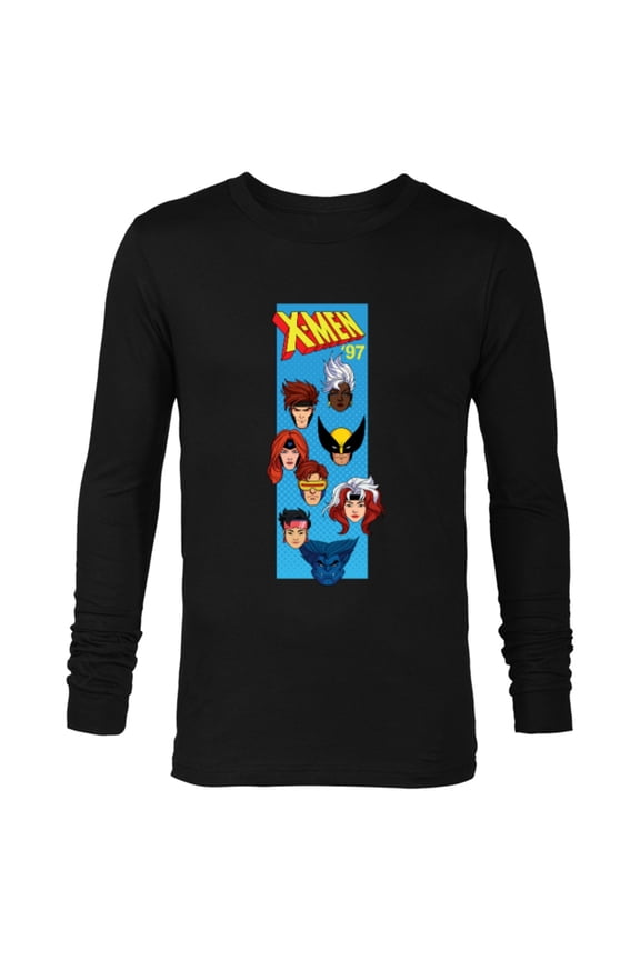 Studios X-Men ’97 Animated Series Vertical Box Team- Long Sleeve T-Shirt for Men - Customized-Black