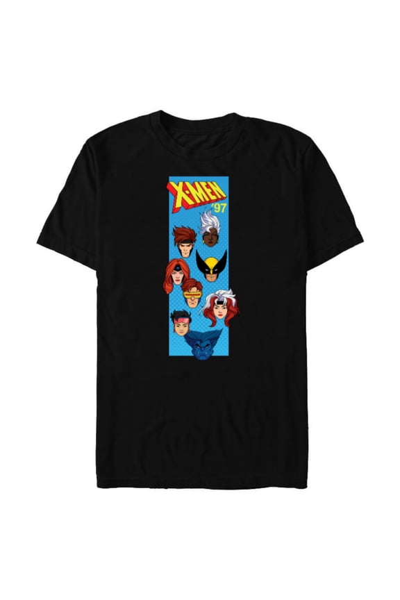 Studios X-Men ’97 Animated Series Vertical Box Team- Short Sleeve Blended T-Shirt for Adults - Customized-Black