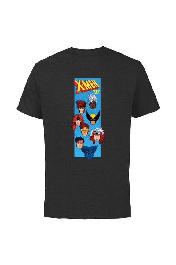 Studios X-Men ’97 Animated Series Vertical Box Team- Short Sleeve Cotton T-Shirt for Adults - Customized-Black