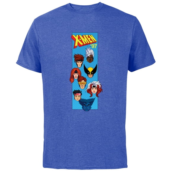 Marvel Studios X-Men ’97 Animated Series Vertical Box Team- Short Sleeve Cotton T-Shirt for Adults - Customized-Royal Heather