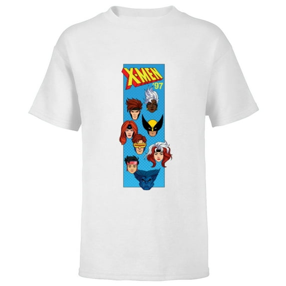 Marvel Studios X-Men ’97 Animated Series Vertical Box Team- Short Sleeve T-Shirt for Kids - Customized-White