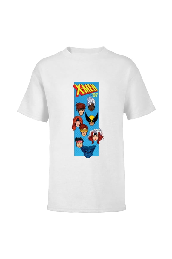 Studios X-Men ’97 Animated Series Vertical Box Team- Short Sleeve T-Shirt for Kids - Customized-White