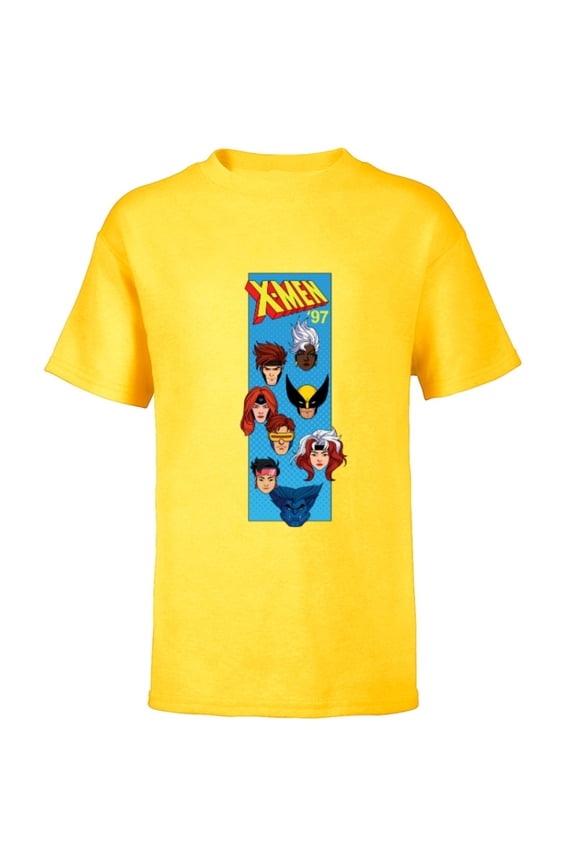 Studios X-Men ’97 Animated Series Vertical Box Team- Short Sleeve T-Shirt for Kids - Customized-Yellow