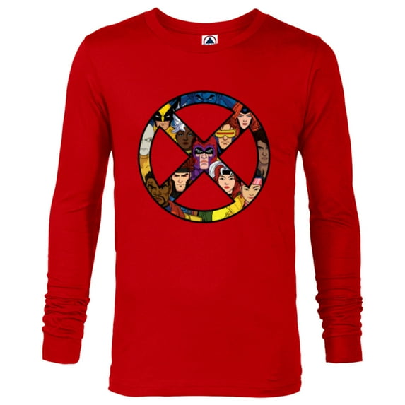 Marvel Studios X-Men ’97 Animated Series X-Circle Logo Team - Long Sleeve T-Shirt for Men - Customized-New Red