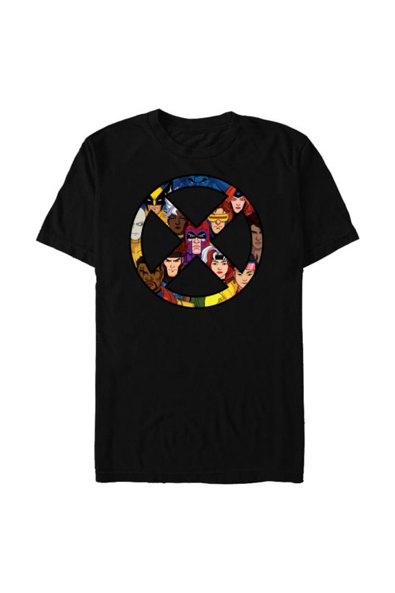 Studios X-Men ’97 Animated Series X-Circle Logo Team - Short Sleeve Blended T-Shirt for Adults - Customized-Black