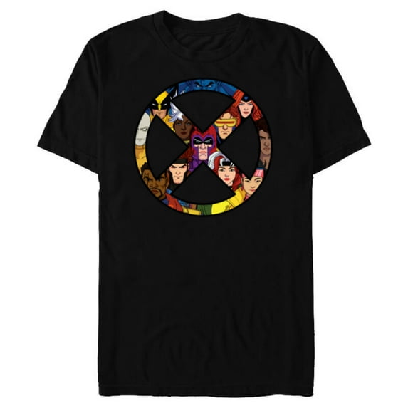 Marvel Studios X-Men ’97 Animated Series X-Circle Logo Team - Short Sleeve Blended T-Shirt for Adults - Customized-Black