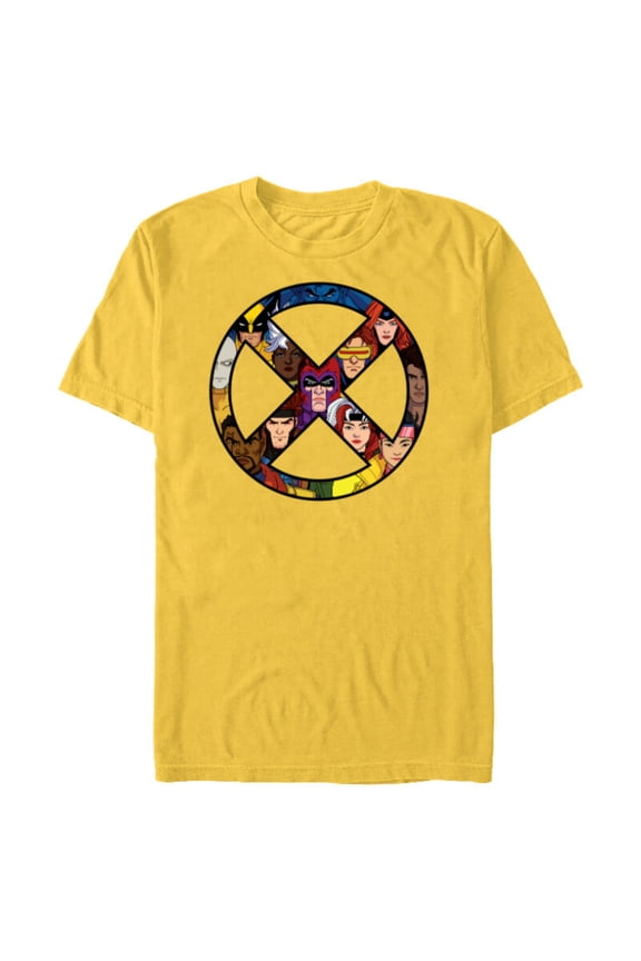 Studios X-Men ’97 Animated Series X-Circle Logo Team - Short Sleeve Blended T-Shirt for Adults - Customized-Yellow