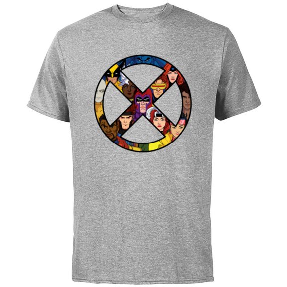 Marvel Studios X-Men ’97 Animated Series X-Circle Logo Team - Short Sleeve Cotton T-Shirt for Adults - Customized-Athletic Heather