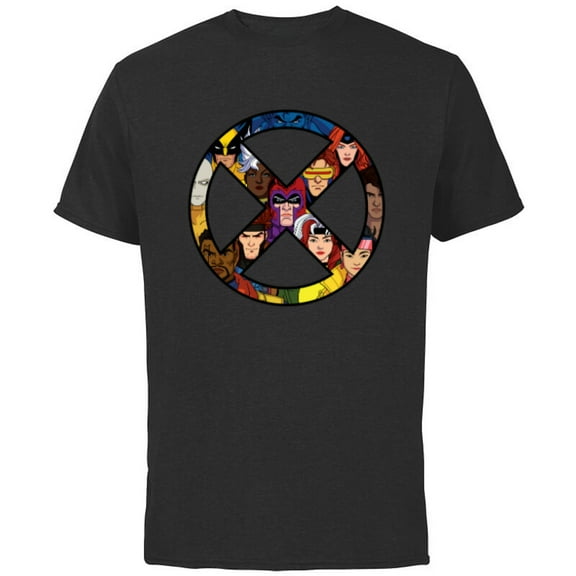 Marvel Studios X-Men ’97 Animated Series X-Circle Logo Team - Short Sleeve Cotton T-Shirt for Adults - Customized-Black