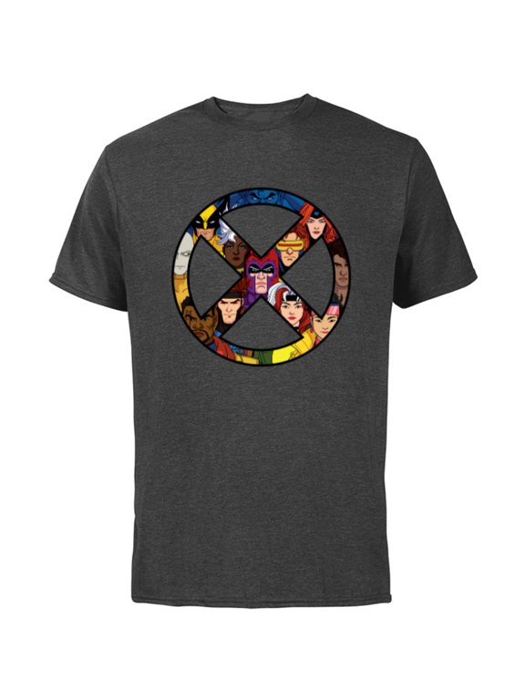 Studios X-Men ’97 Animated Series X-Circle Logo Team - Short Sleeve Cotton T-Shirt for Adults - Customized-Charcoal