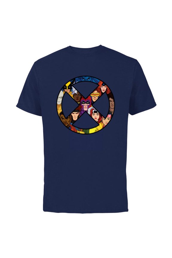 Studios X-Men ’97 Animated Series X-Circle Logo Team - Short Sleeve Cotton T-Shirt for Adults - Customized-Navy
