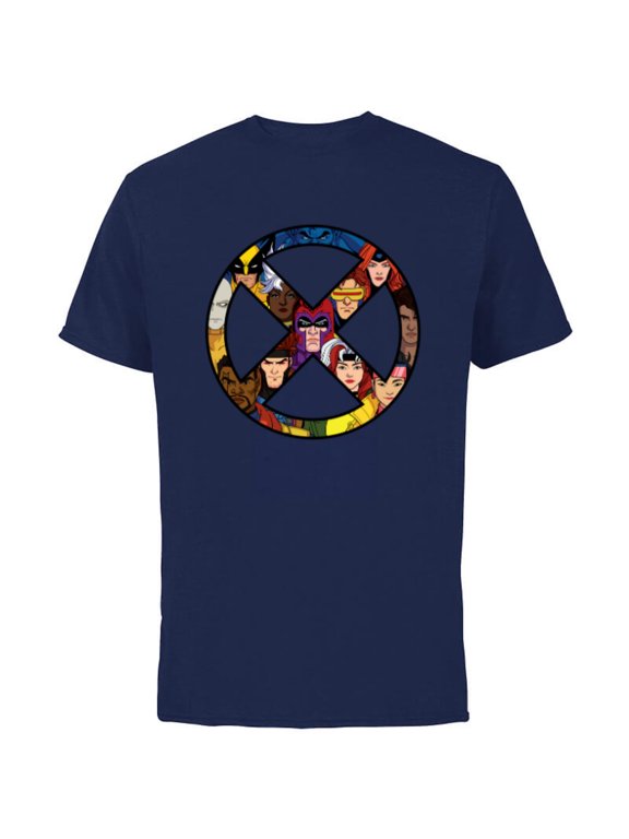 Studios X-Men ’97 Animated Series X-Circle Logo Team - Short Sleeve Cotton T-Shirt for Adults - Customized-Navy