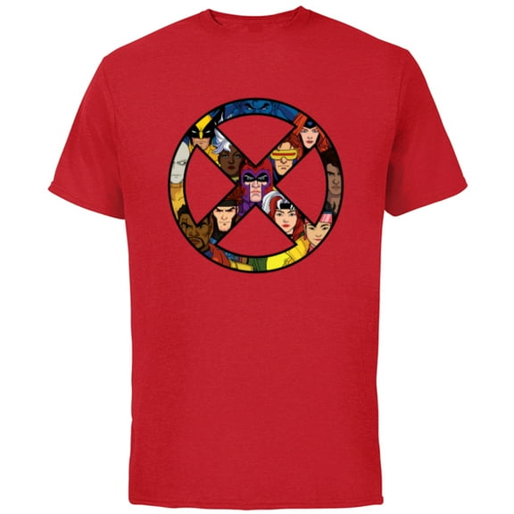 Marvel Studios X-Men ’97 Animated Series X-Circle Logo Team - Short Sleeve Cotton T-Shirt for Adults - Customized-Red