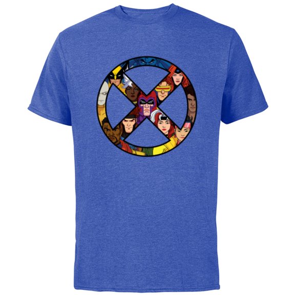 Marvel Studios X-Men ’97 Animated Series X-Circle Logo Team - Short Sleeve Cotton T-Shirt for Adults - Customized-Royal Heather