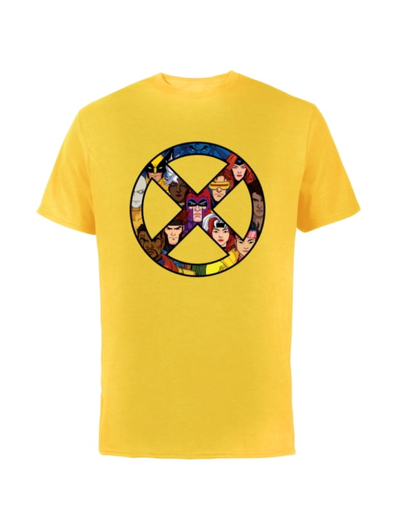 Studios X-Men ’97 Animated Series X-Circle Logo Team - Short Sleeve Cotton T-Shirt for Adults - Customized-Yellow