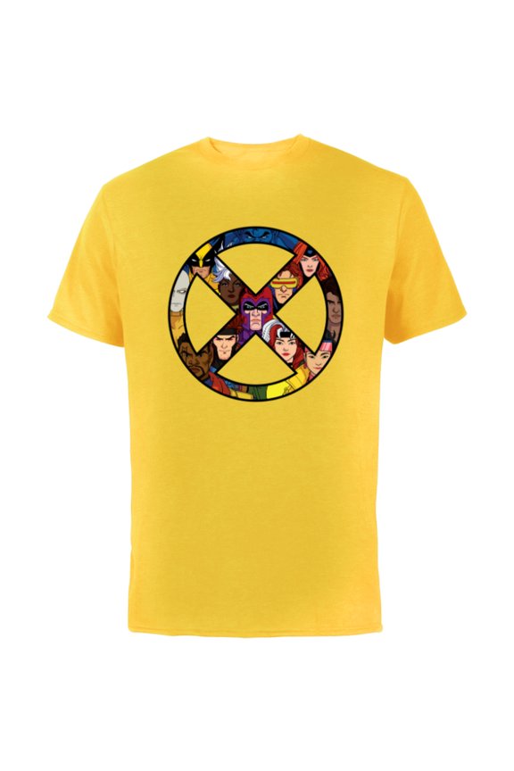 Studios X-Men ’97 Animated Series X-Circle Logo Team - Short Sleeve Cotton T-Shirt for Adults - Customized-Yellow