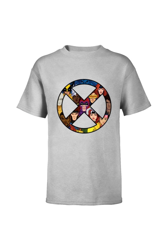 Studios X-Men ’97 Animated Series X-Circle Logo Team - Short Sleeve T-Shirt for Kids - Customized-Athletic Heather