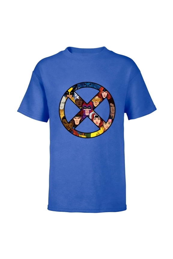 Studios X-Men ’97 Animated Series X-Circle Logo Team - Short Sleeve T-Shirt for Kids - Customized-Royal