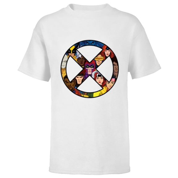 Marvel Studios X-Men ’97 Animated Series X-Circle Logo Team - Short Sleeve T-Shirt for Kids - Customized-White