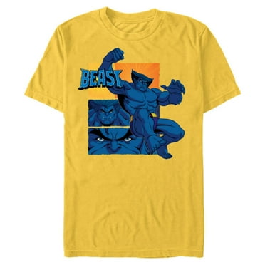 Marvel Studios X-Men ’97 Beast Logo Action Panels- Short Sleeve Blended T-Shirt for Adults - Customized-Yellow