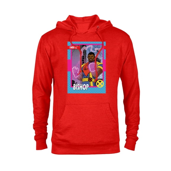 Marvel Studios X-Men ’97 Bishop Retro Trading Card- Pullover Hoodie for Adults - Customized-Red
