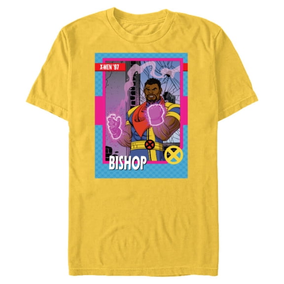 Marvel Studios X-Men ’97 Bishop Retro Trading Card- Short Sleeve Blended T-Shirt for Adults - Customized-Yellow