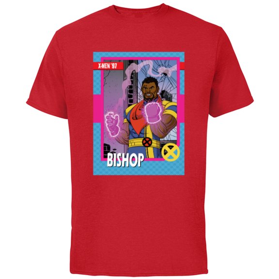 Marvel Studios X-Men ’97 Bishop Retro Trading Card- Short Sleeve Cotton T-Shirt for Adults - Customized-Red