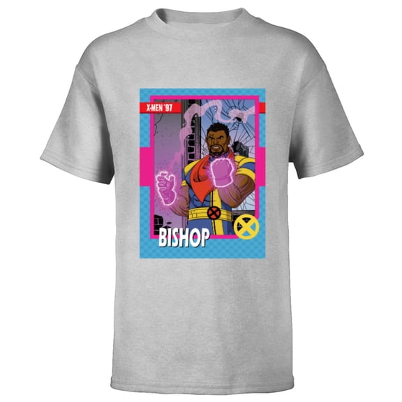 Marvel Studios X-Men ’97 Bishop Retro Trading Card- Short Sleeve T-Shirt for Kids - Customized-Athletic Heather