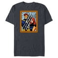 thumbnail image 1 of Marvel Studios X-Men ’97 Cyclops Jean Photo Wolverine Claws- Short Sleeve Blended T-Shirt for Adults - Customized-Navy Heather, 1 of 5