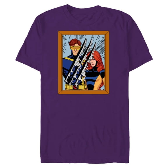 Marvel Studios X-Men ’97 Cyclops Jean Photo Wolverine Claws- Short Sleeve Blended T-Shirt for Adults - Customized-Purple