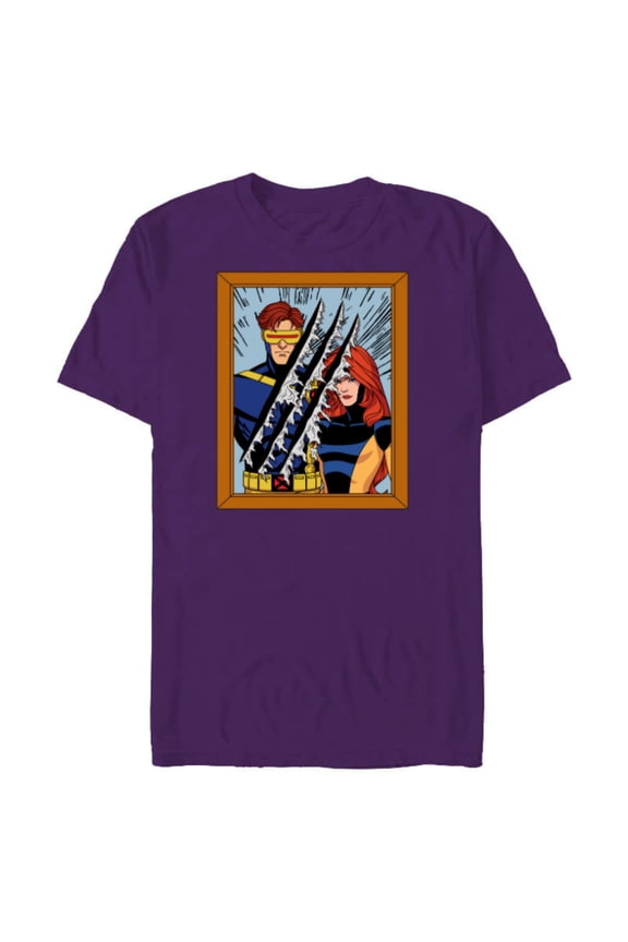 Studios X-Men ’97 Cyclops Jean Photo Wolverine Claws- Short Sleeve Blended T-Shirt for Adults - Customized-Purple
