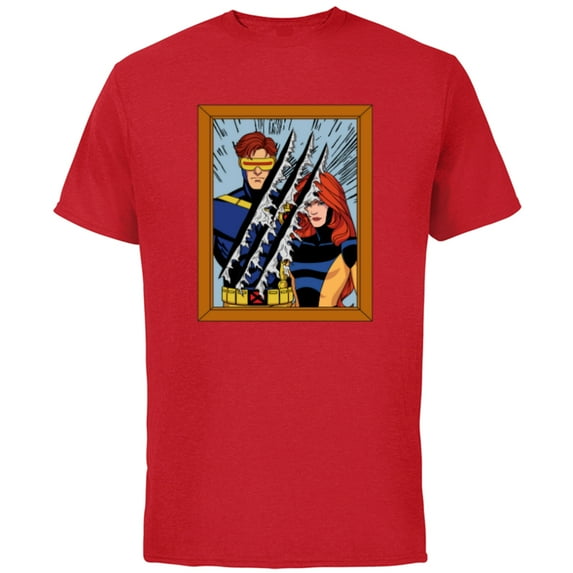 Marvel Studios X-Men ’97 Cyclops Jean Photo Wolverine Claws- Short Sleeve Cotton T-Shirt for Adults - Customized-Red