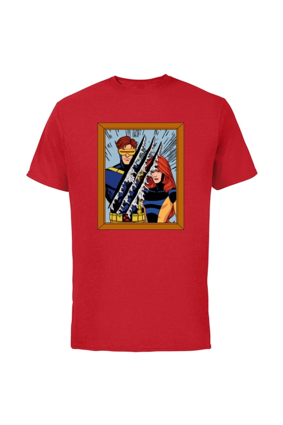 Studios X-Men ’97 Cyclops Jean Photo Wolverine Claws- Short Sleeve Cotton T-Shirt for Adults - Customized-Red