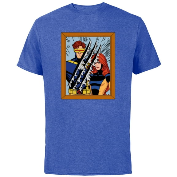 Marvel Studios X-Men ’97 Cyclops Jean Photo Wolverine Claws- Short Sleeve Cotton T-Shirt for Adults - Customized-Royal Heather