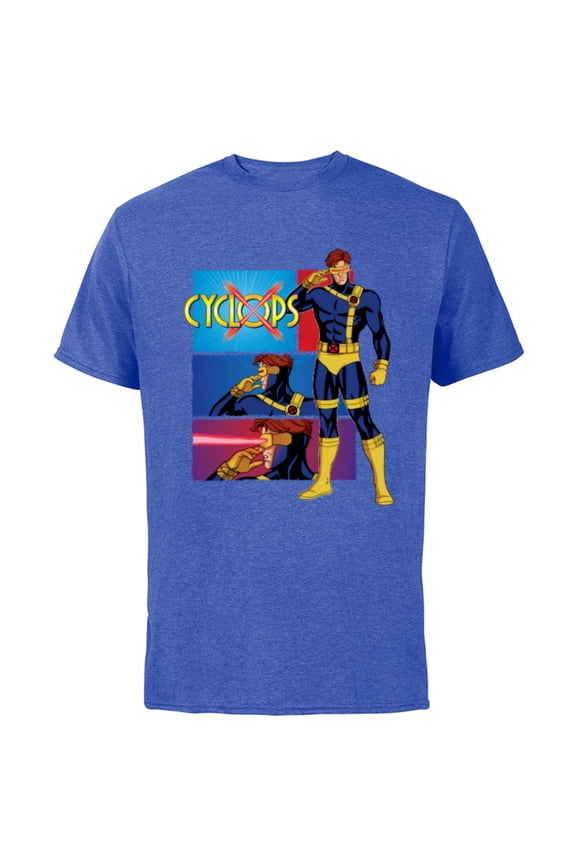 Studios X-Men ’97 Cyclops Optic Blast Action Panels- Short Sleeve Cotton T-Shirt for Adults - Customized-Royal Heather