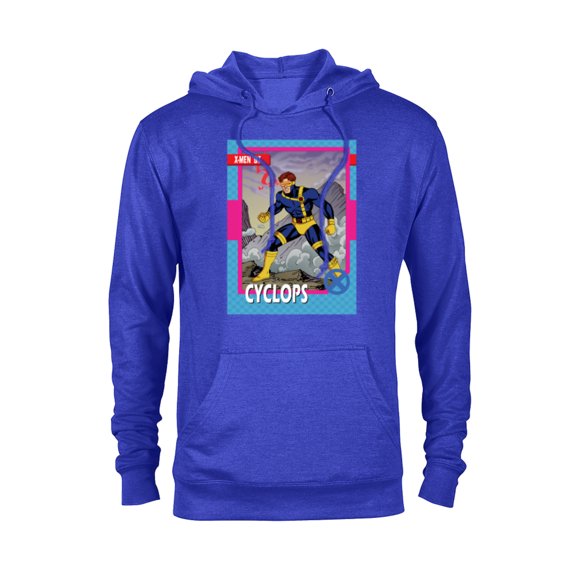 Marvel Studios X-Men ’97 Cyclops Retro Trading Card- Pullover Hoodie for Adults - Customized-Royal