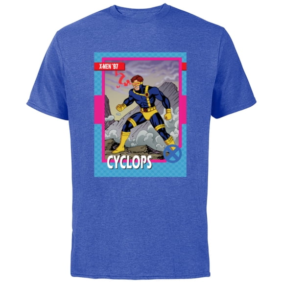 Marvel Studios X-Men ’97 Cyclops Retro Trading Card- Short Sleeve Cotton T-Shirt for Adults - Customized-Royal Heather