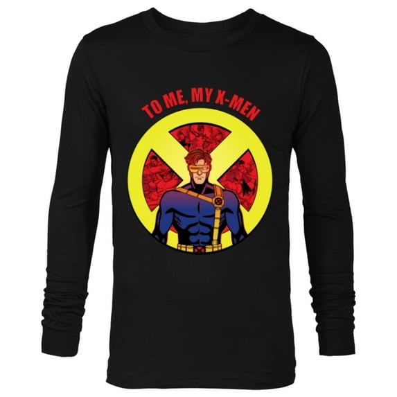 Marvel Studios X-Men ’97 Cyclops X-Logo To Me My X-Men- Long Sleeve T-Shirt for Men - Customized-Black