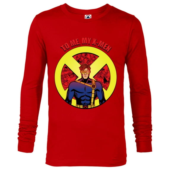 Marvel Studios X-Men ’97 Cyclops X-Logo To Me My X-Men- Long Sleeve T-Shirt for Men - Customized-New Red