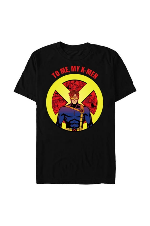 Studios X-Men ’97 Cyclops X-Logo To Me My X-Men- Short Sleeve Blended T-Shirt for Adults - Customized-Black